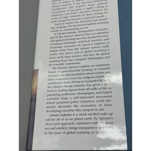 Climate confusion hardcover book by Roy Spencer 2008 English dustcover READ - Picture 5 of 7